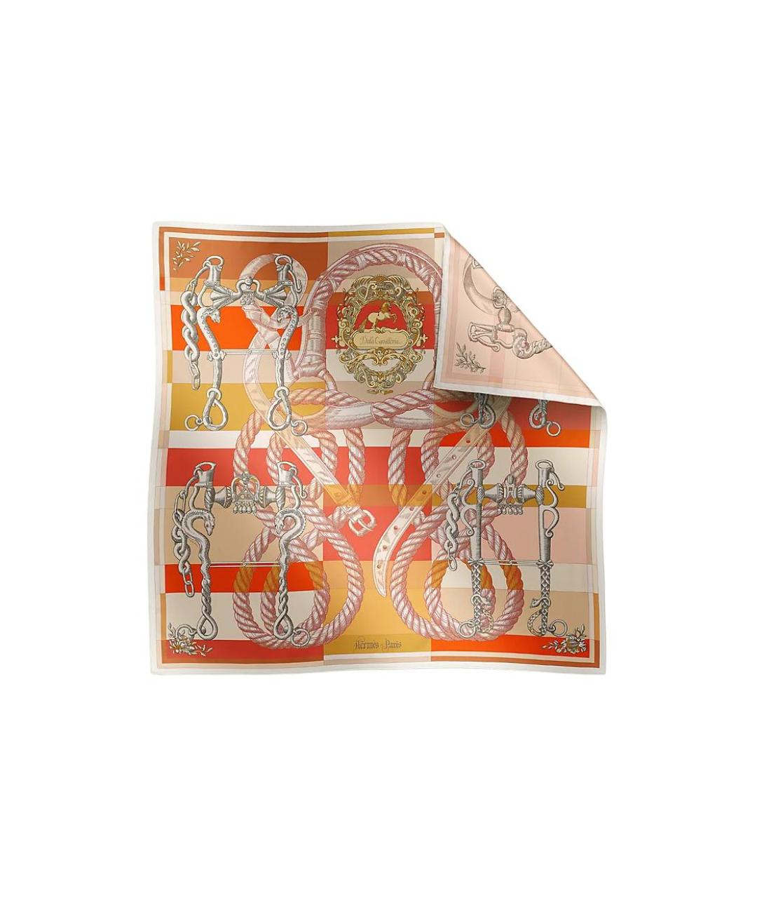HERMES Мульти шелковый шарф, фото 2