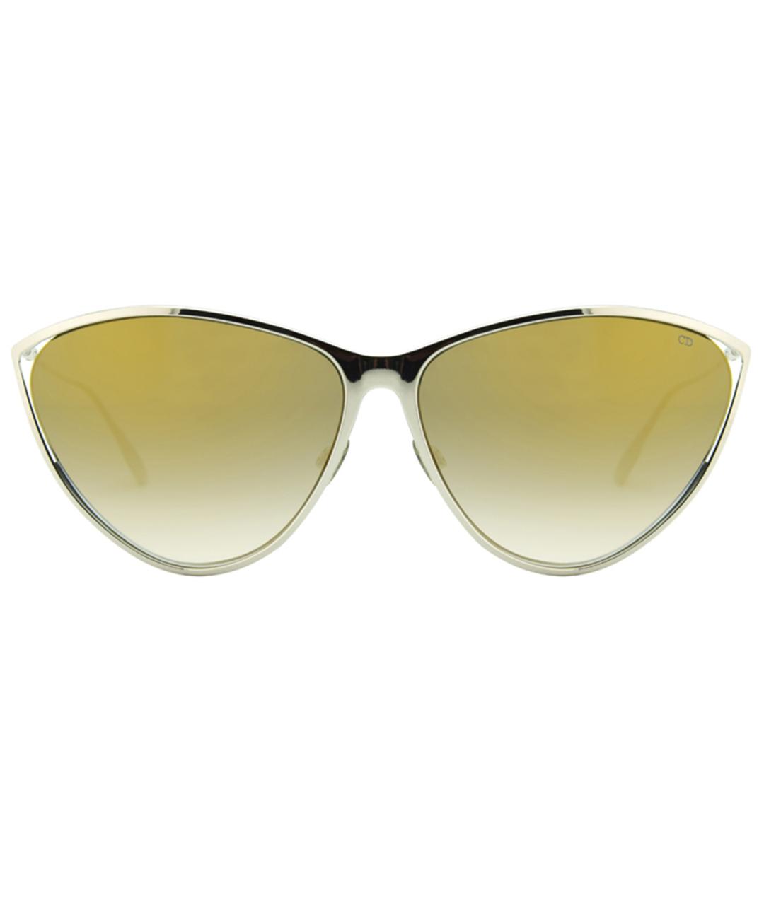 CHRISTIAN DIOR Золотые металлические солнцезащитные очки, фото 2