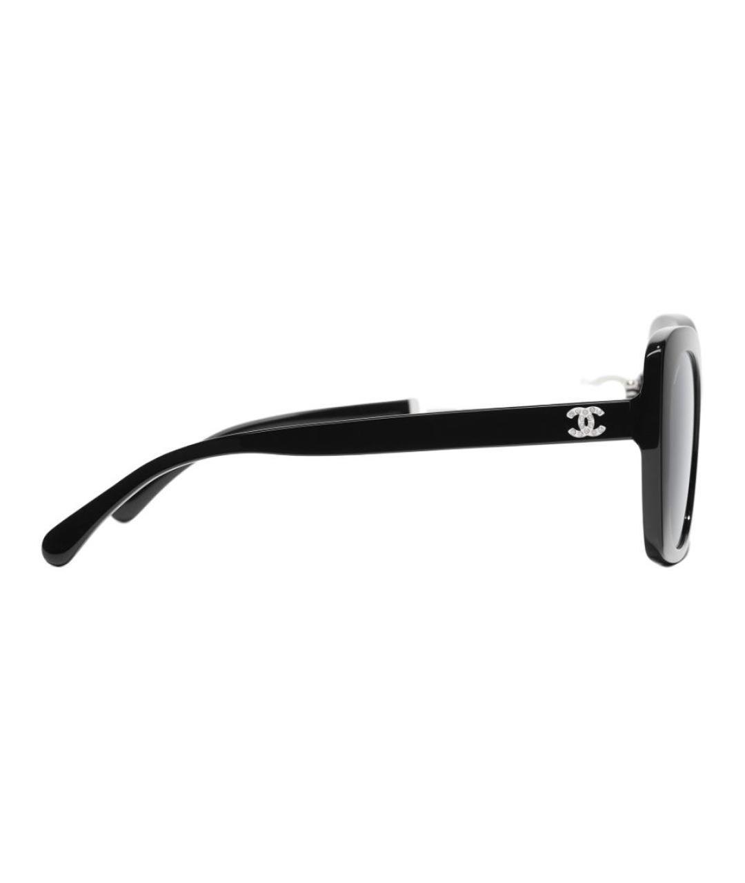 CHANEL Черные пластиковые солнцезащитные очки, фото 3