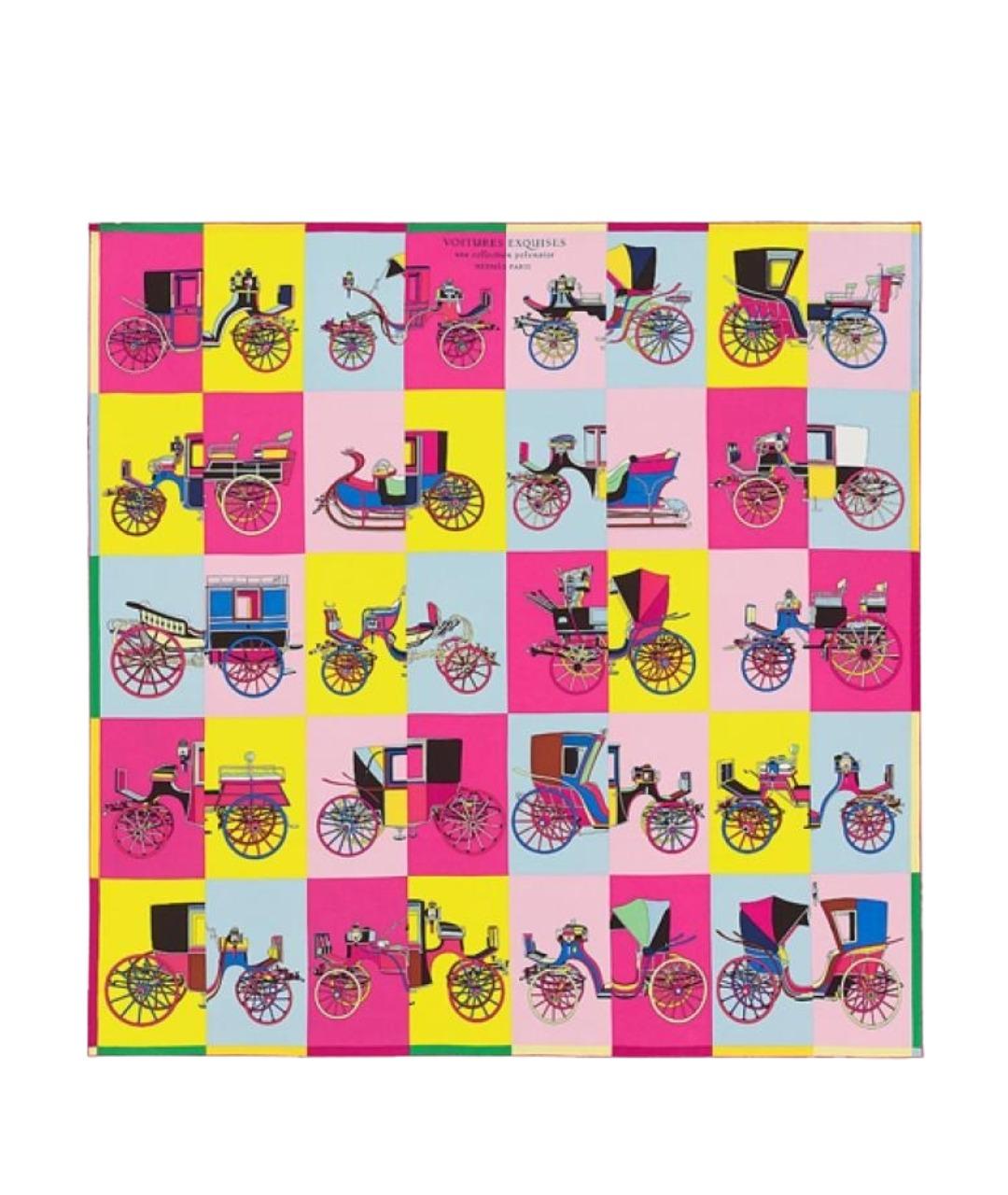 HERMES Розовый шарф, фото 1