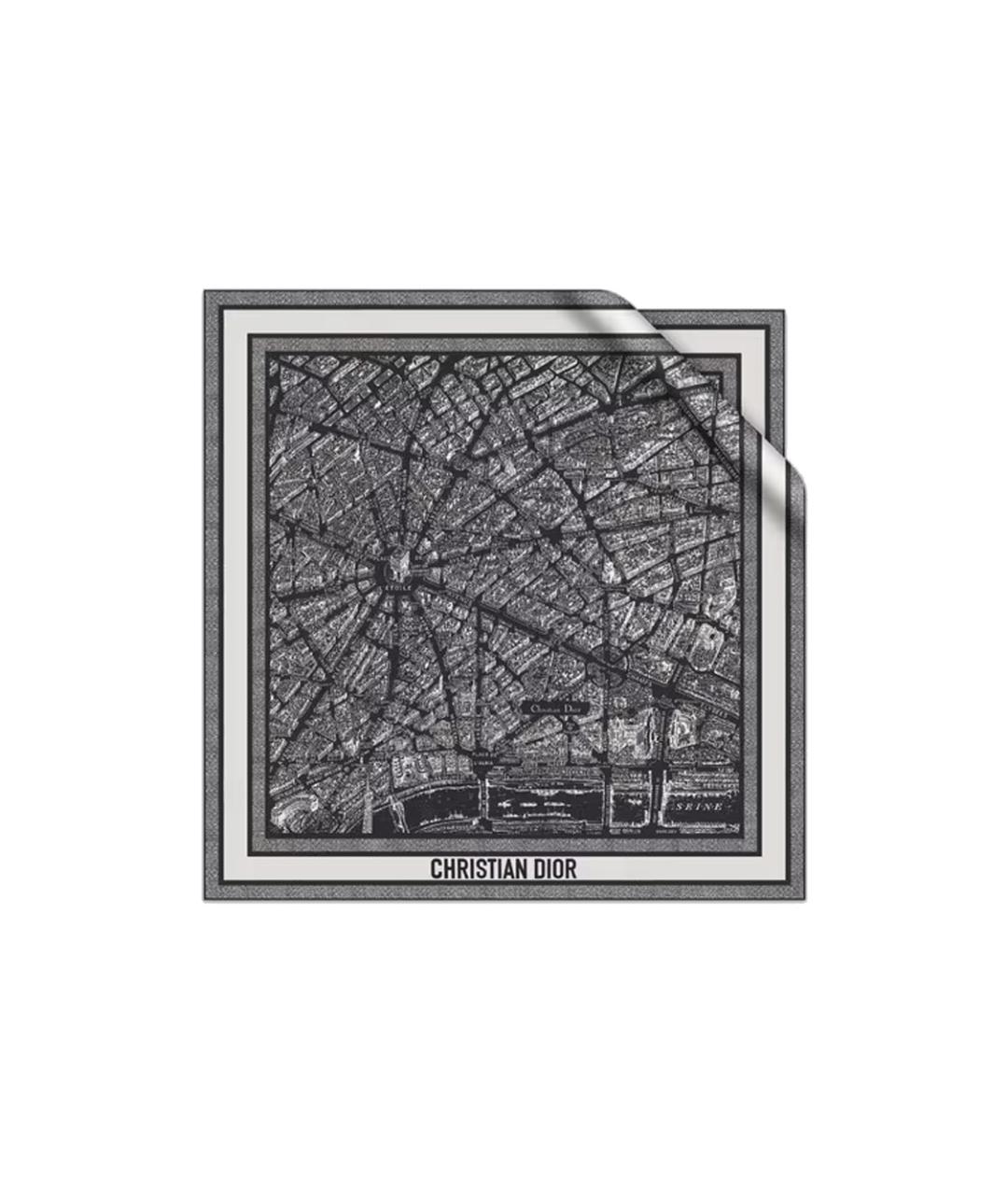 CHRISTIAN DIOR Черный шарф, фото 3