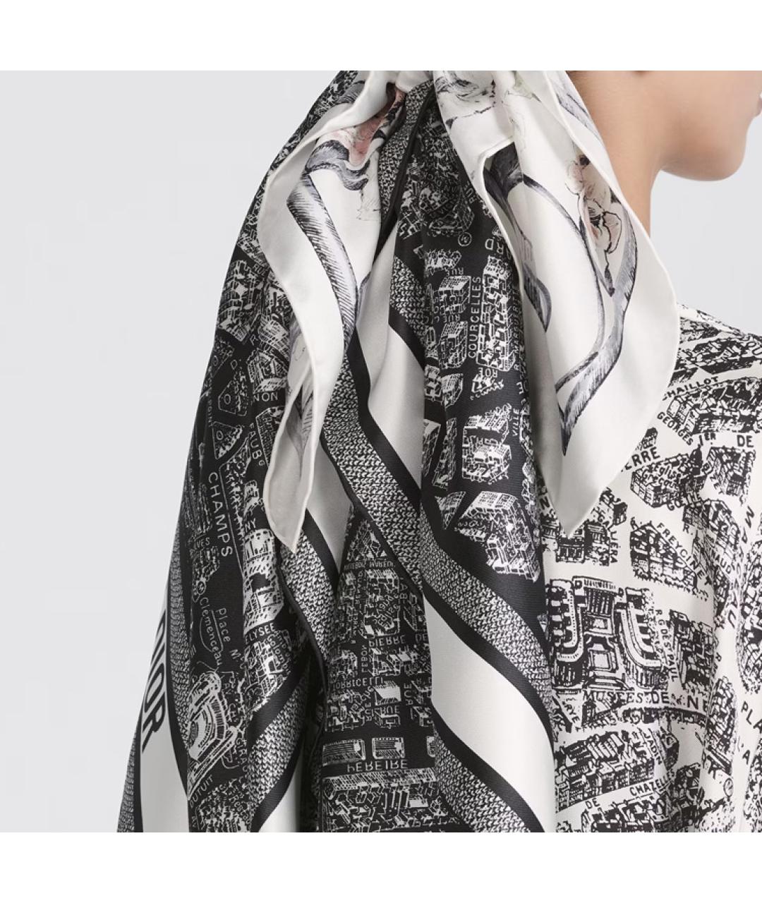 CHRISTIAN DIOR Черный шарф, фото 2