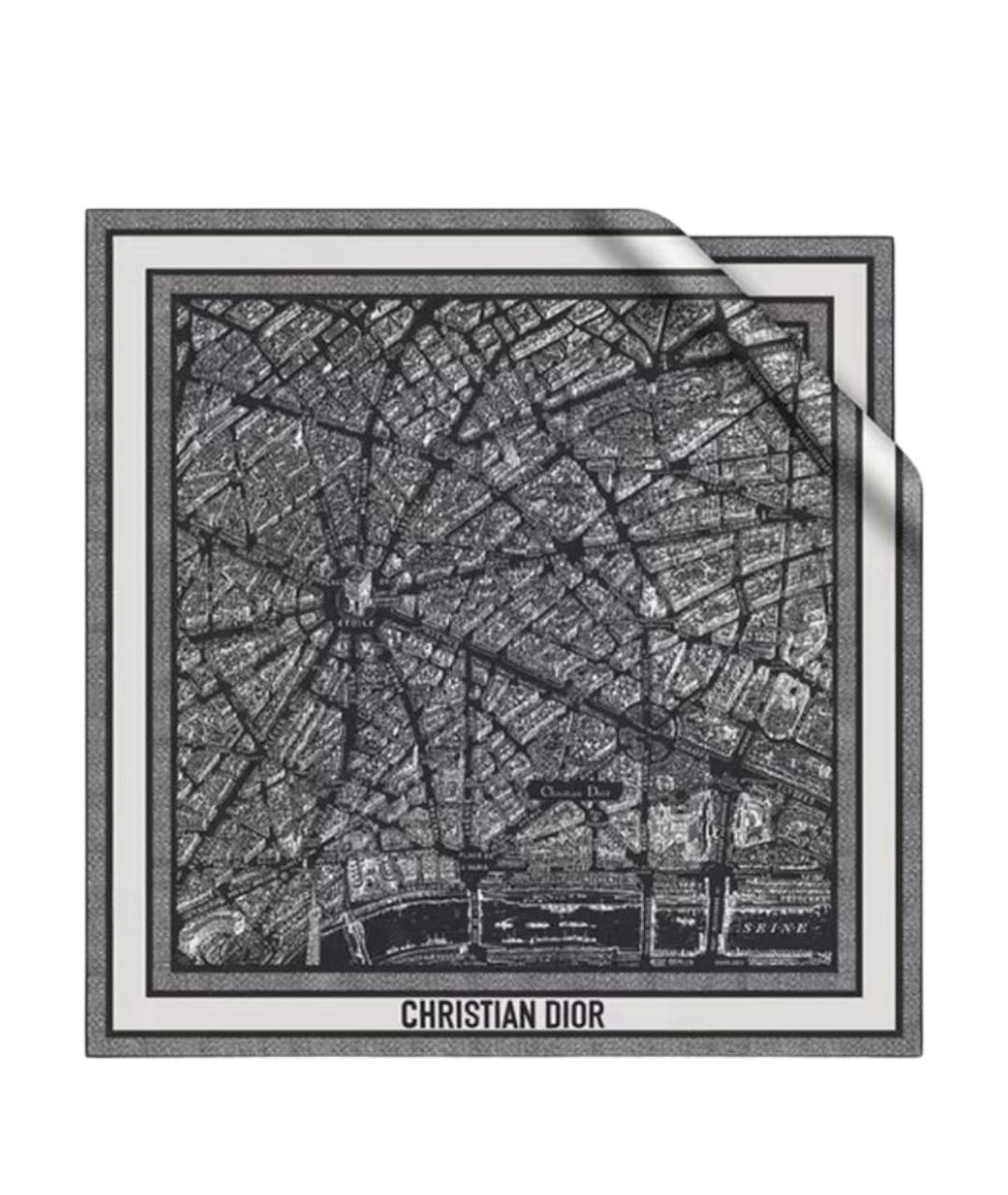 CHRISTIAN DIOR Черный шарф, фото 1