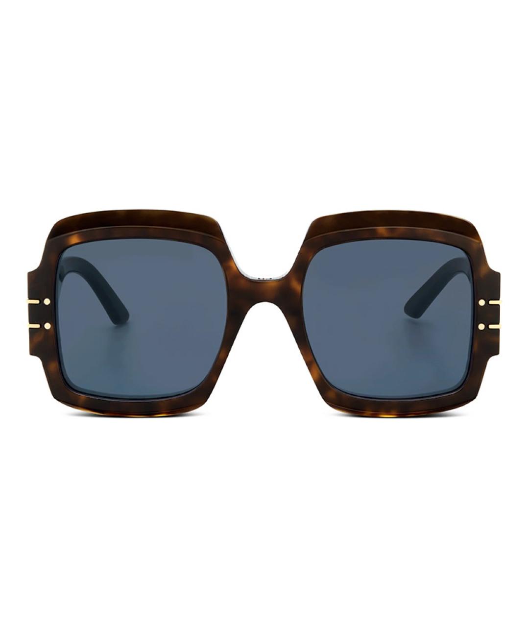 CHRISTIAN DIOR Коричневые пластиковые солнцезащитные очки, фото 2