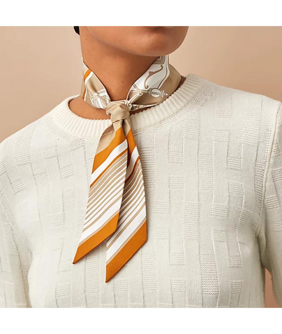 HERMES Мульти шелковый шарф, фото 2