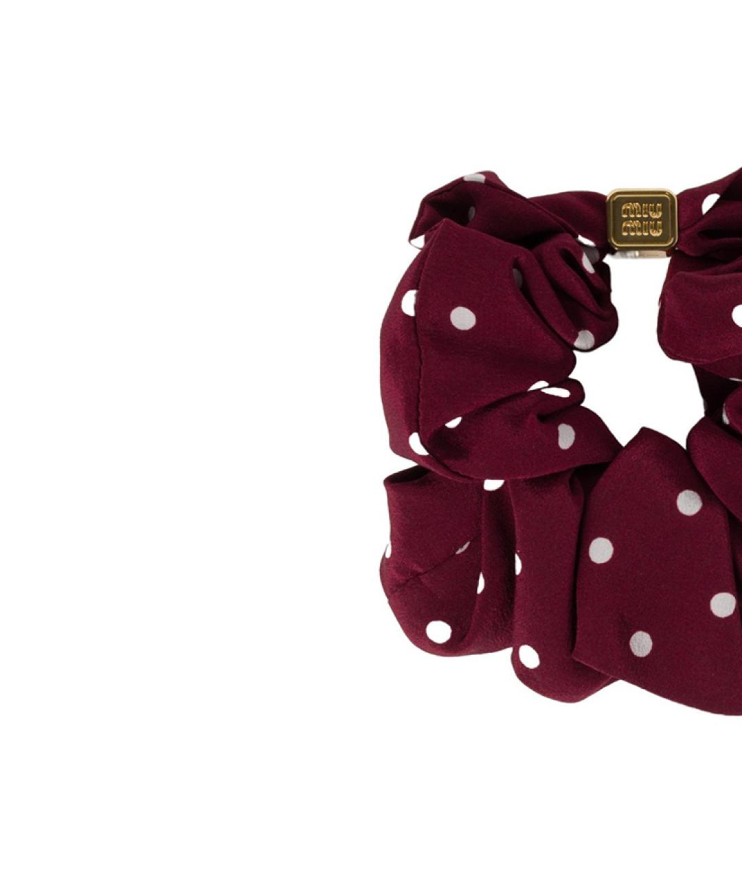 MIU MIU Бордовая резинка, фото 3