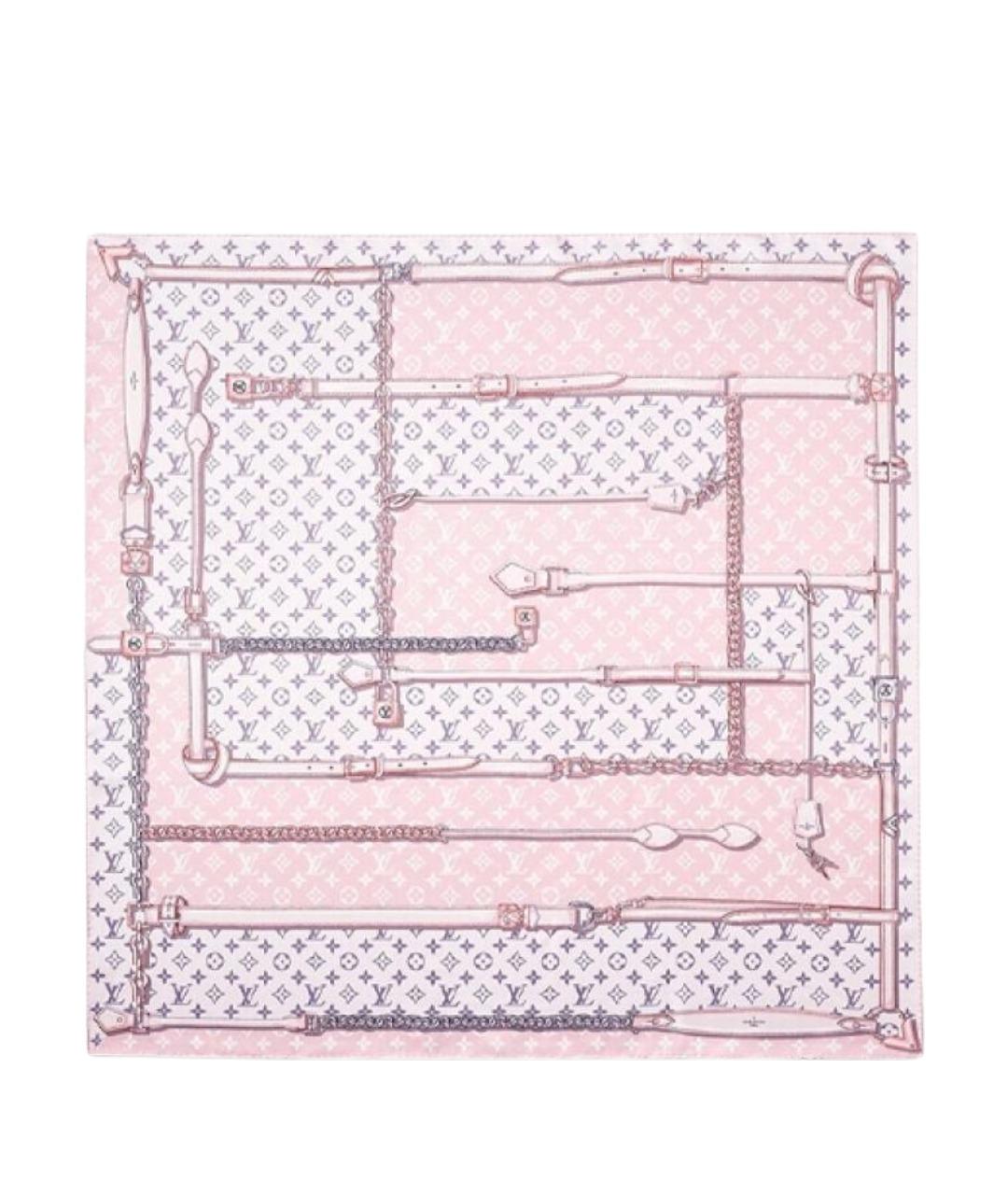 LOUIS VUITTON Розовый шарф, фото 1