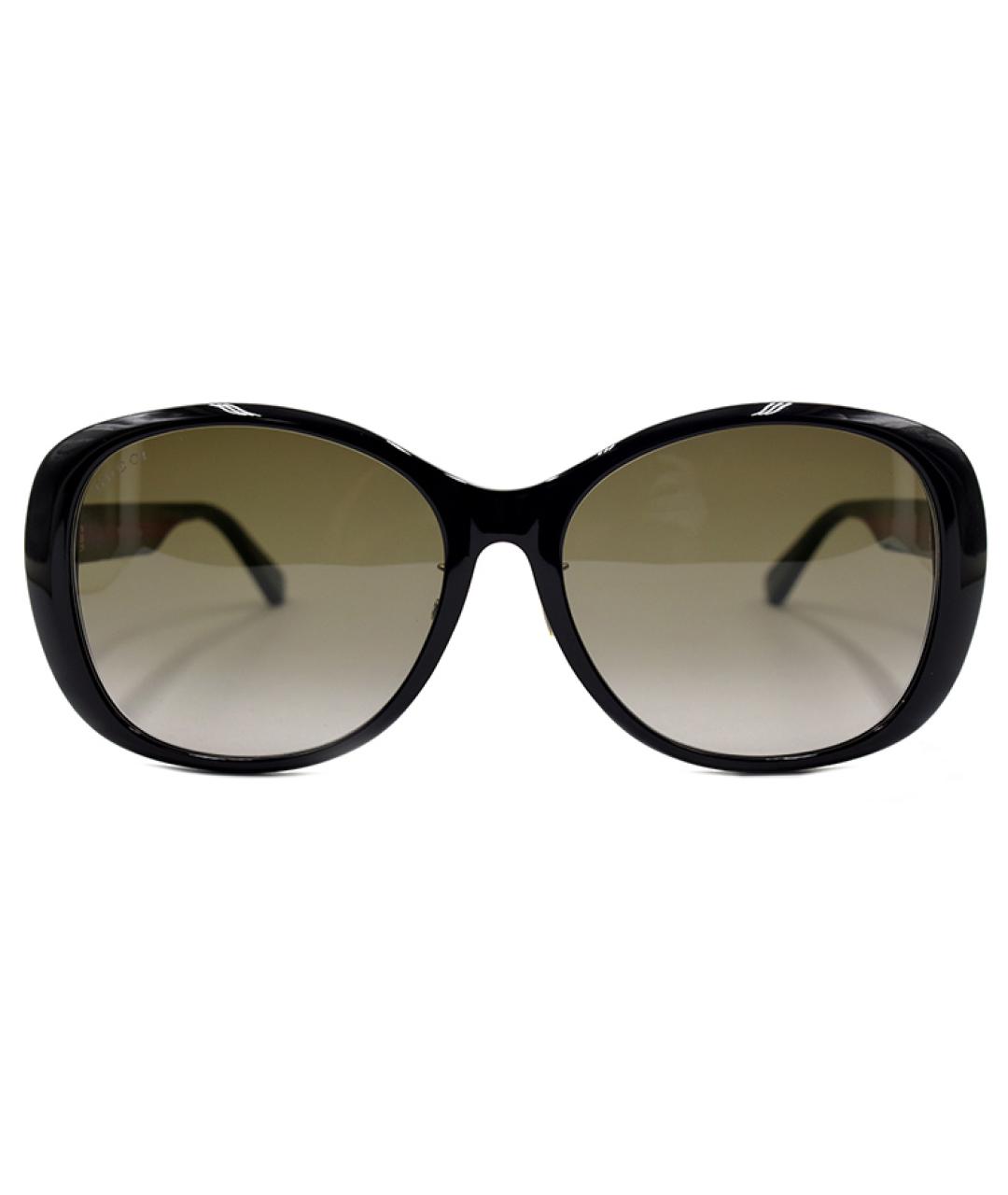 GUCCI Черные пластиковые солнцезащитные очки, фото 1