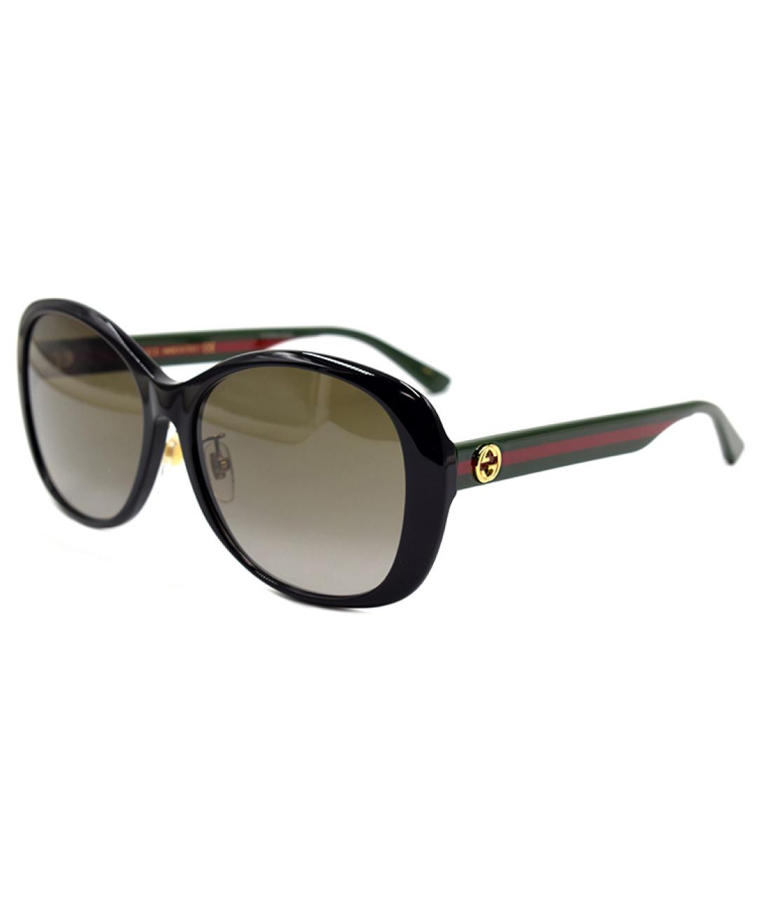 GUCCI Черные пластиковые солнцезащитные очки, фото 2