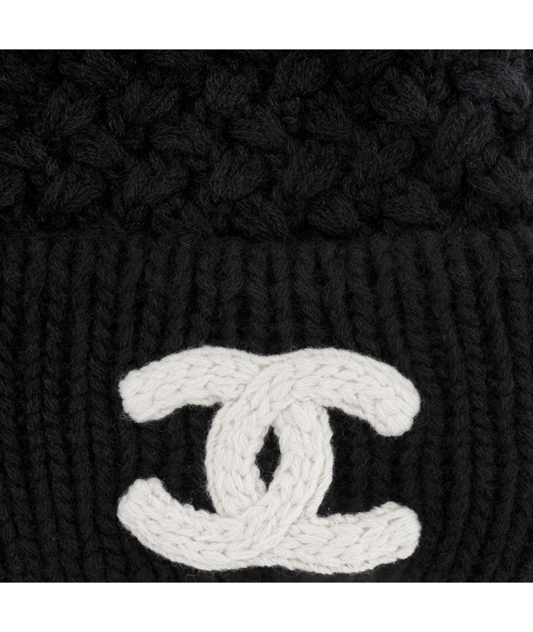 CHANEL Черная кашемировая шапка, фото 3