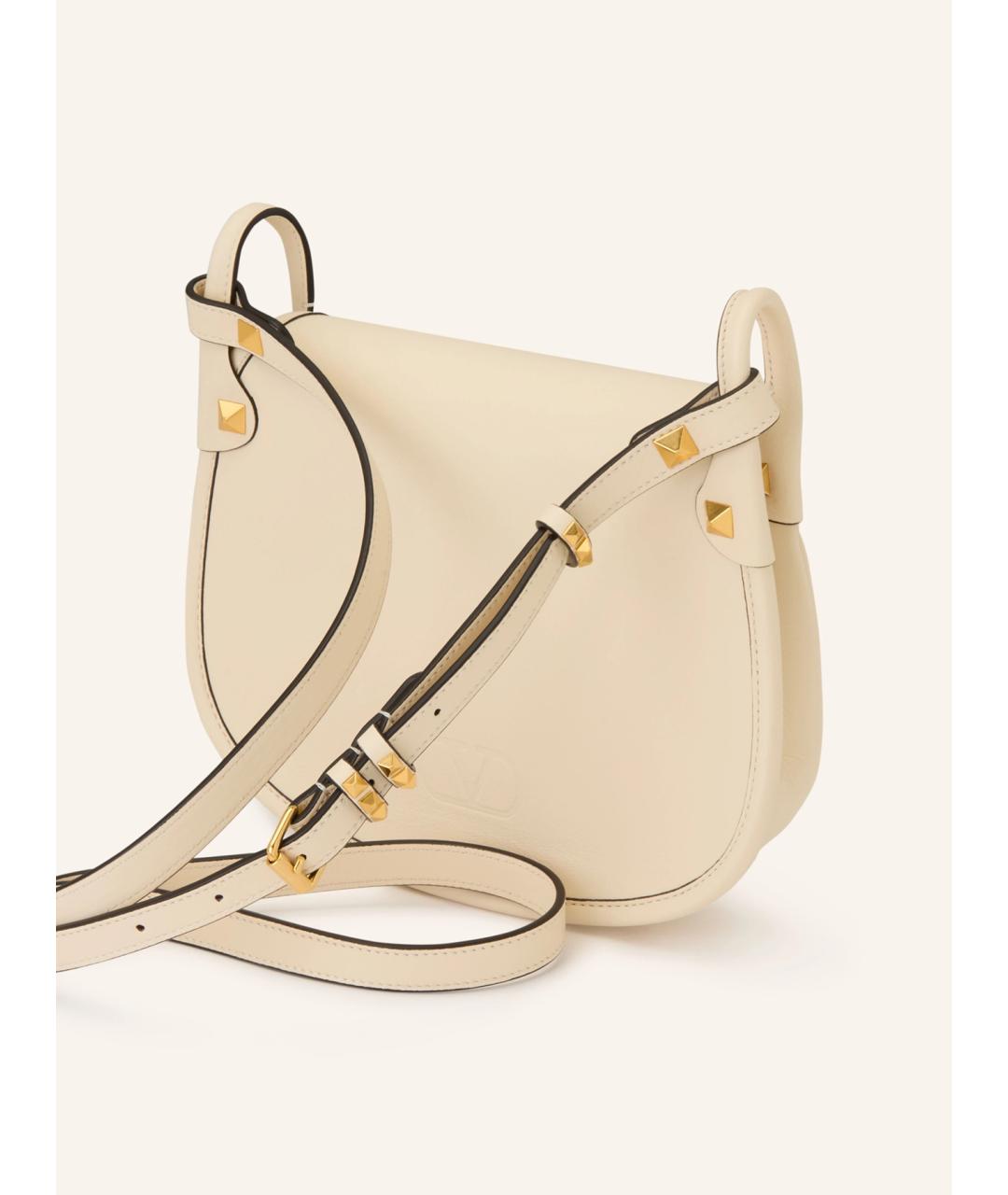 VALENTINO Белая кожаная сумка через плечо, фото 2