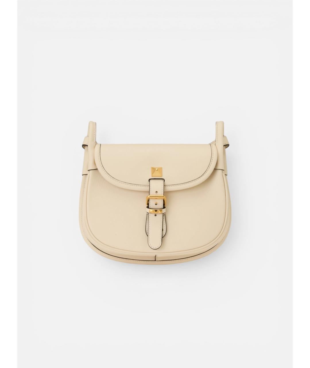 VALENTINO Белая кожаная сумка через плечо, фото 4