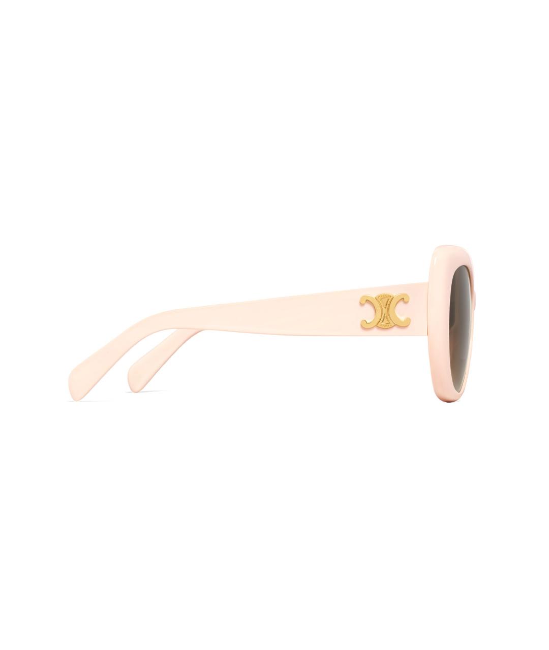 CELINE Розовые пластиковые солнцезащитные очки, фото 3