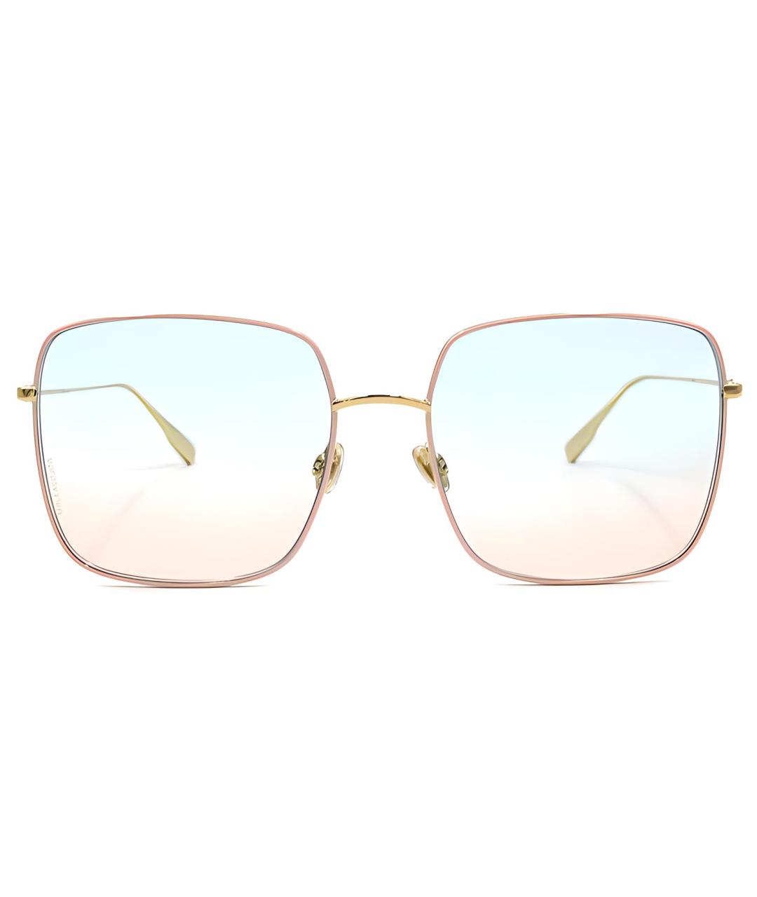 CHRISTIAN DIOR Золотые металлические солнцезащитные очки, фото 2
