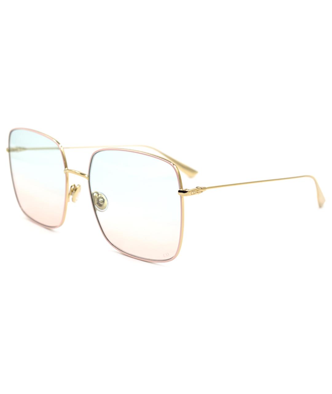CHRISTIAN DIOR Золотые металлические солнцезащитные очки, фото 1