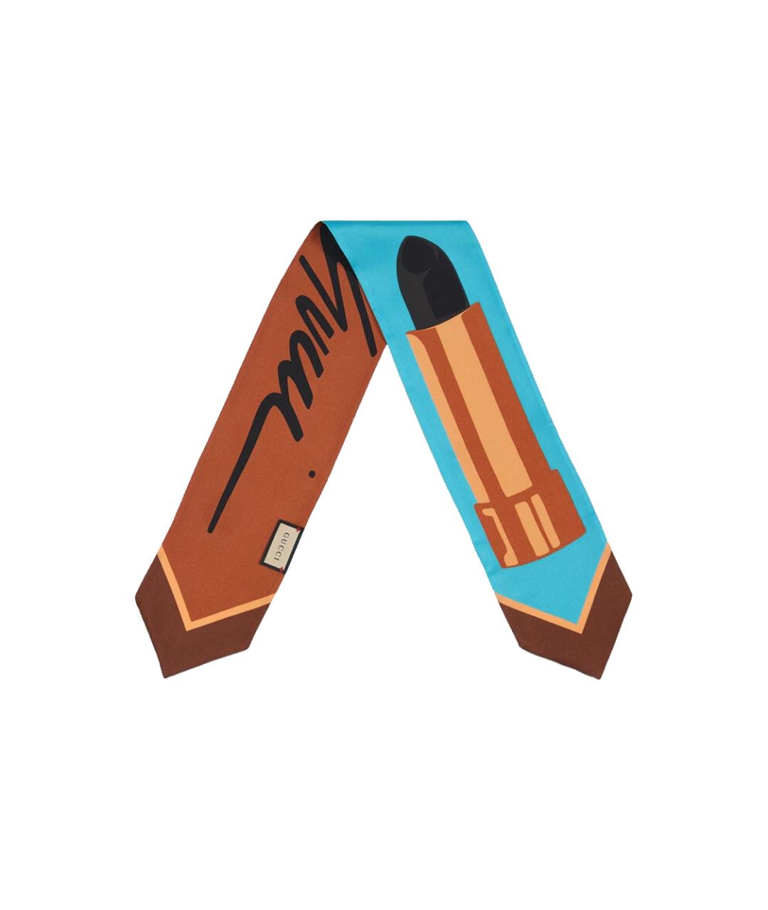 GUCCI Синий шарф, фото 2