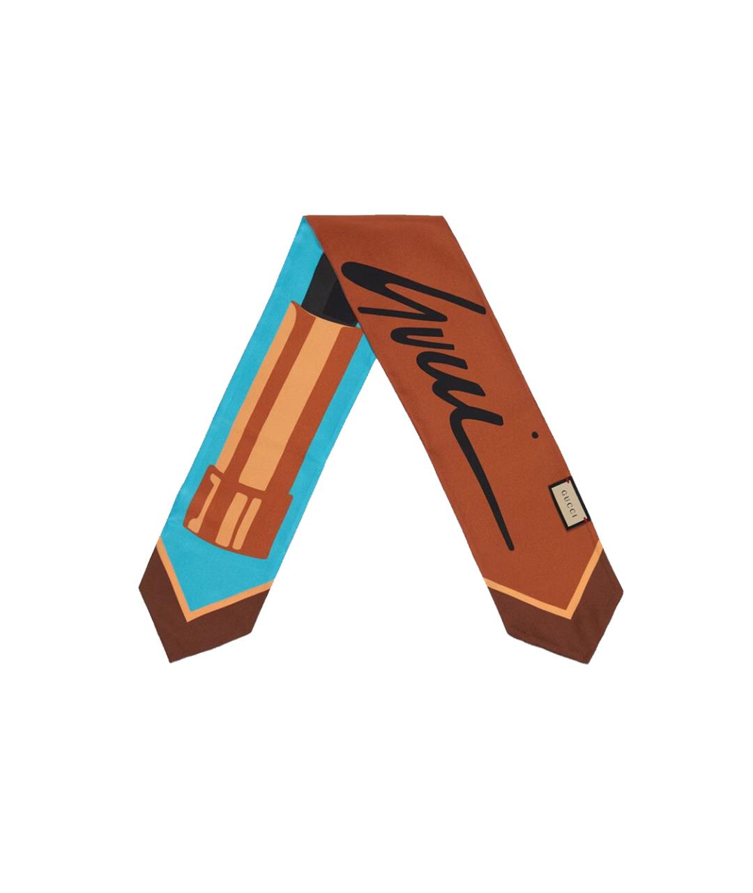 GUCCI Синий шарф, фото 3