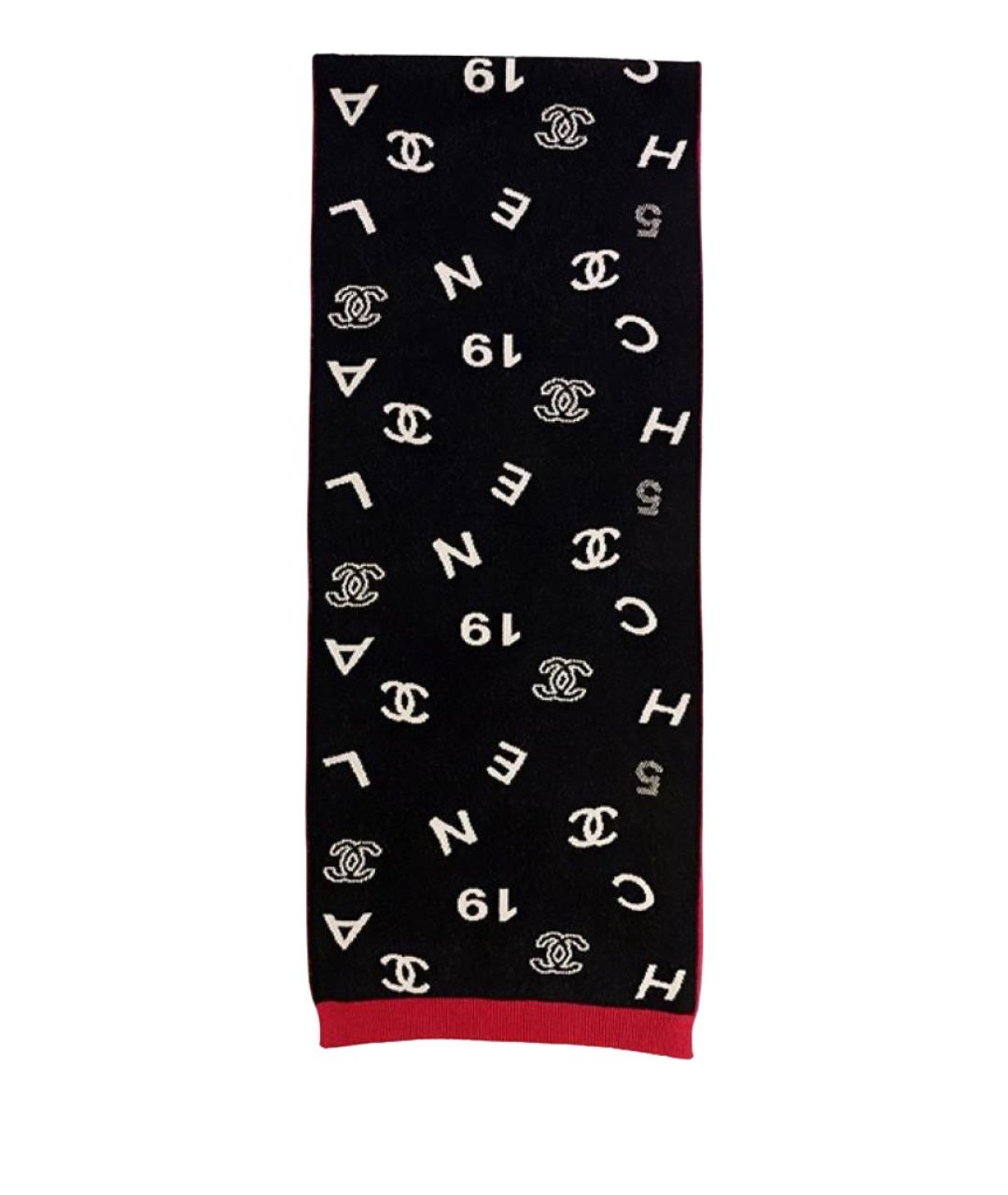 CHANEL Черный шарф, фото 1