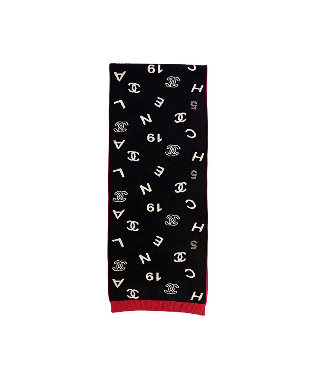 CHANEL Черный шарф, фото 3