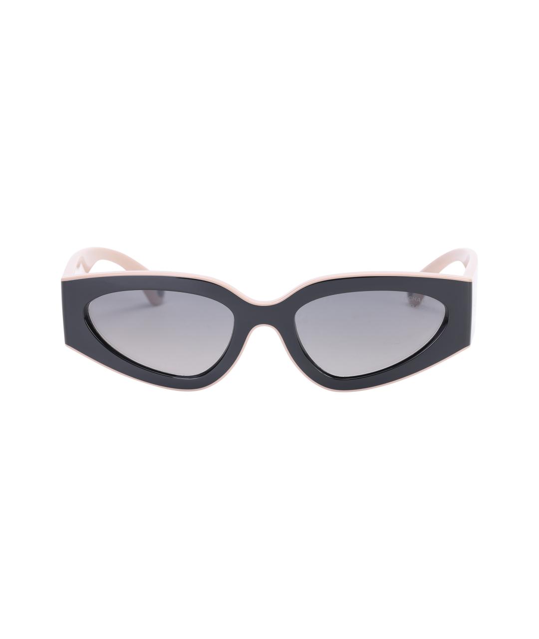 CHANEL Черные пластиковые солнцезащитные очки, фото 2