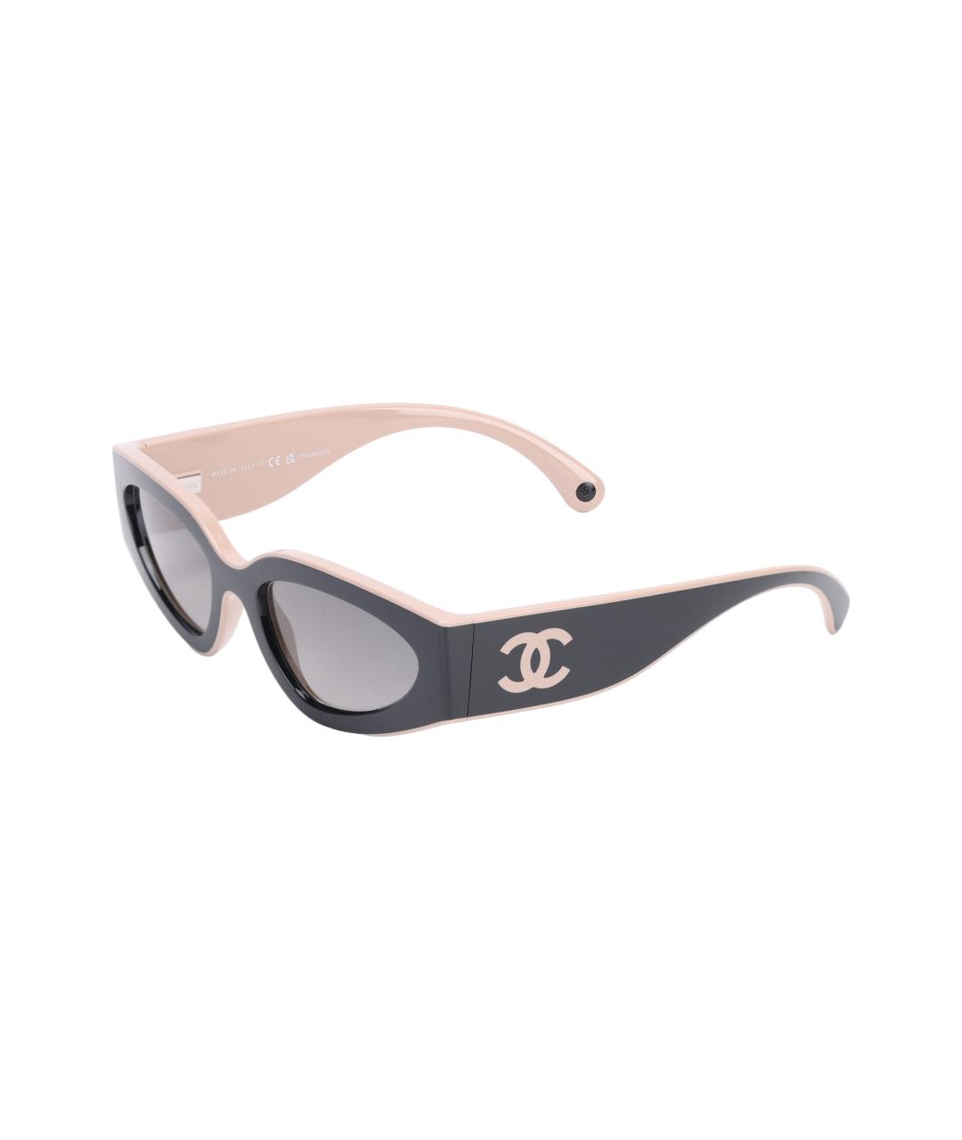 CHANEL Черные пластиковые солнцезащитные очки, фото 5