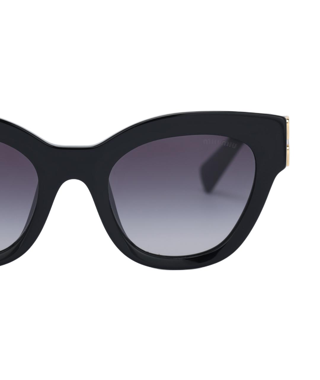 MIU MIU Черные пластиковые солнцезащитные очки, фото 4