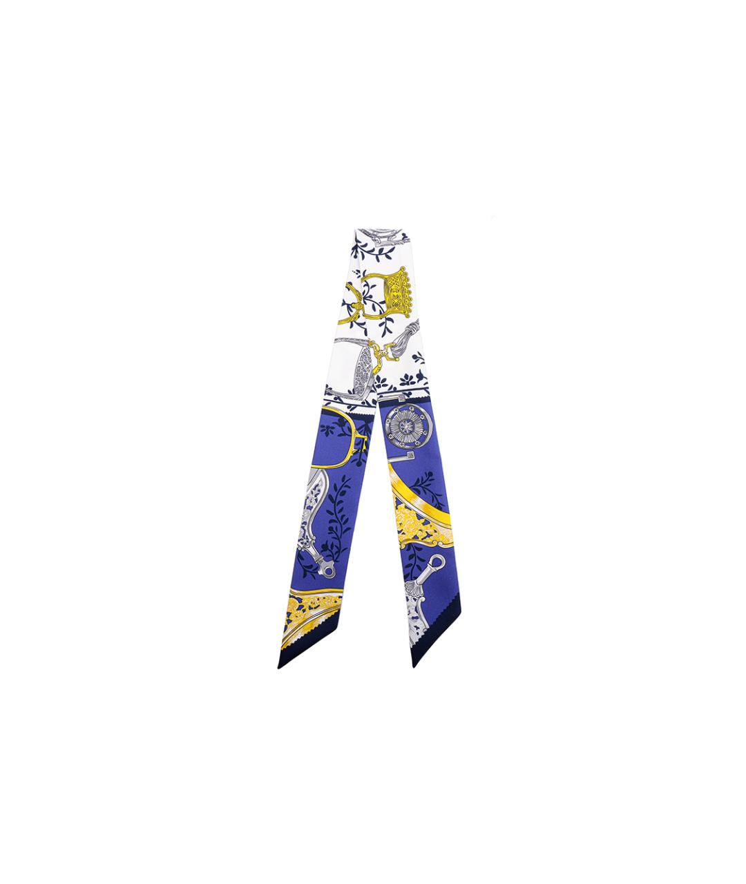 HERMES Мульти шелковый шарф, фото 4