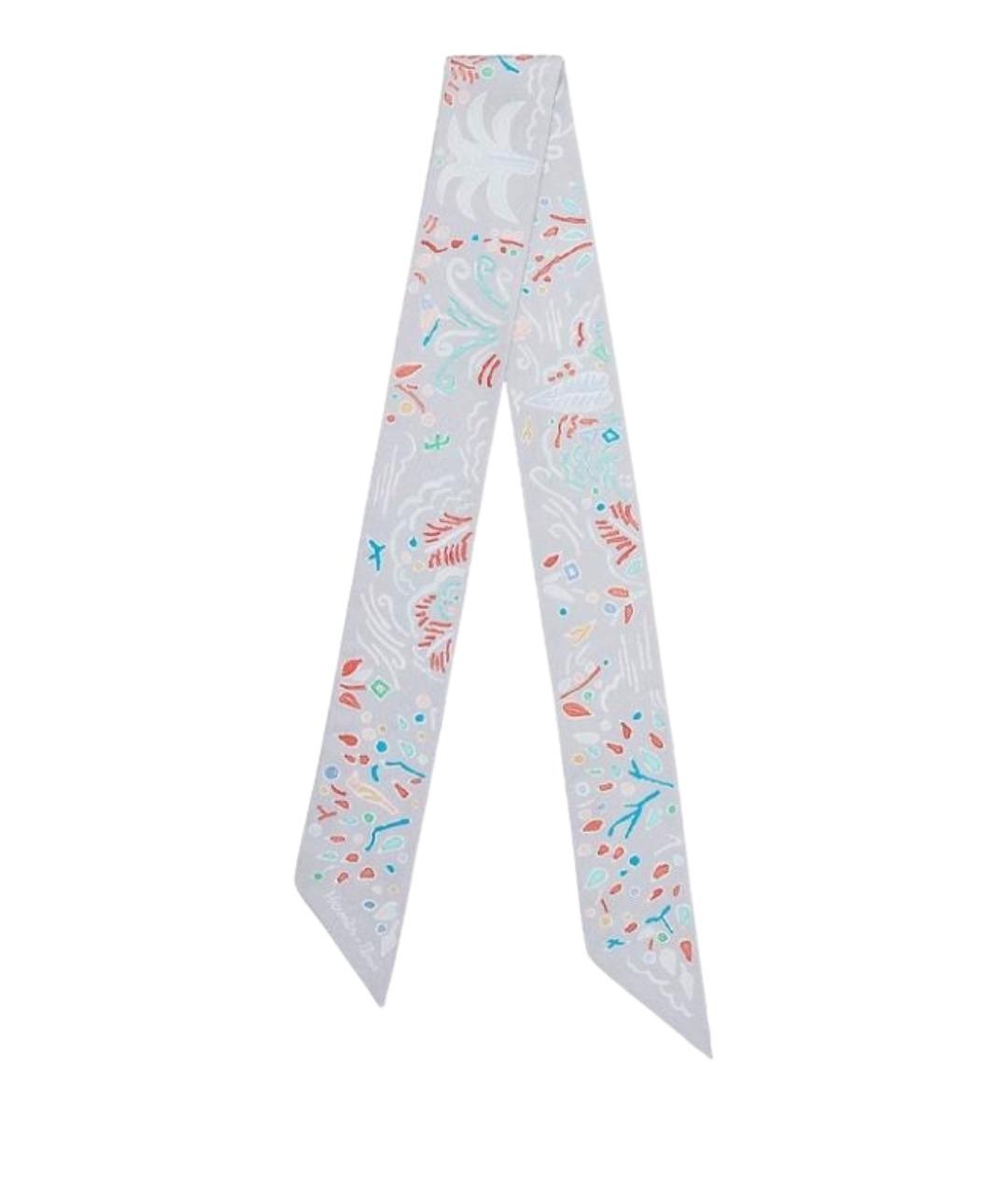 HERMES Мульти шелковый шарф, фото 1