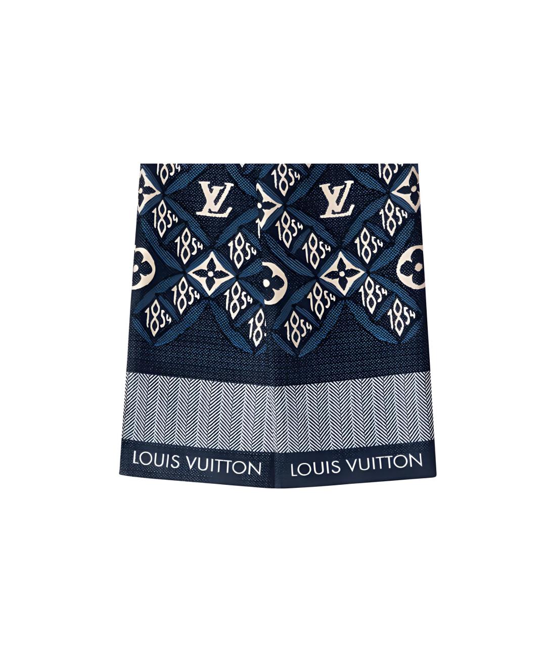 LOUIS VUITTON Синий шарф, фото 2