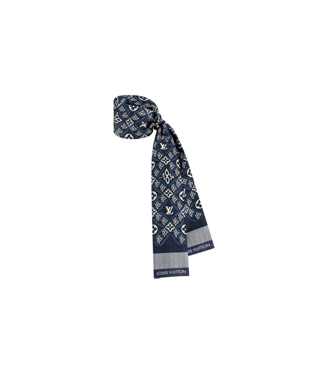 LOUIS VUITTON Синий шарф, фото 3