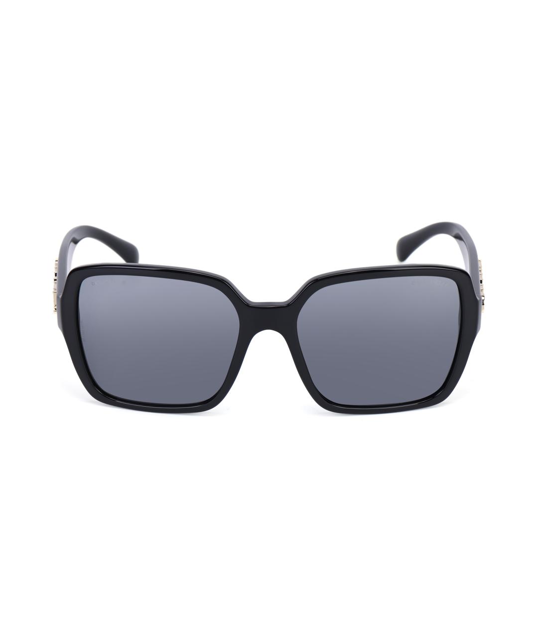 CHANEL Черные пластиковые солнцезащитные очки, фото 2