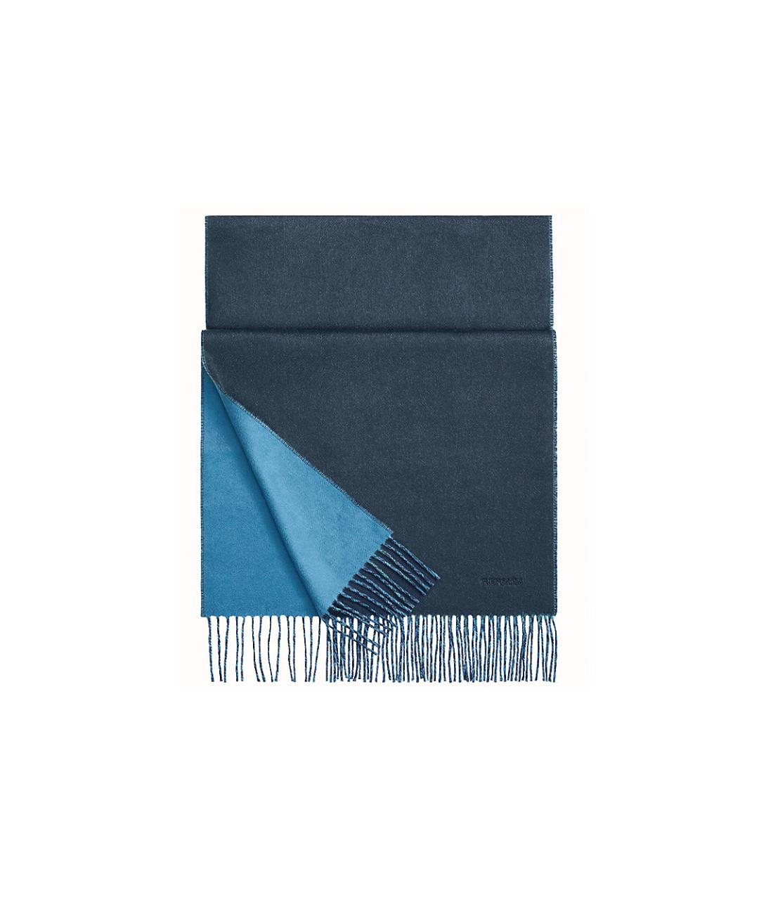 HERMES Темно-синий шарф, фото 3