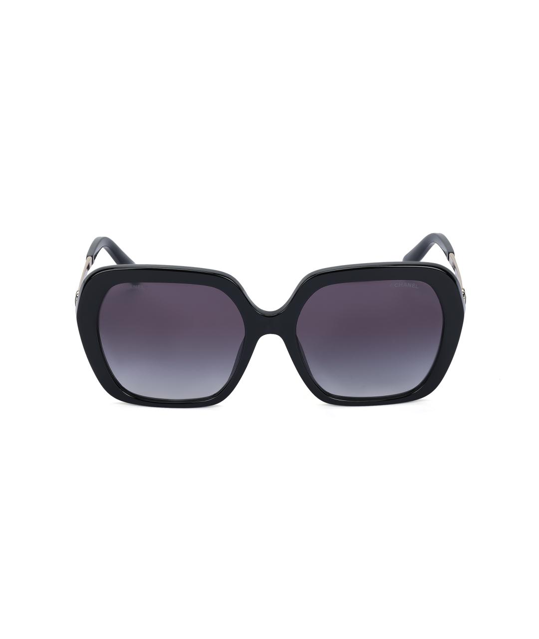 CHANEL Черные пластиковые солнцезащитные очки, фото 4