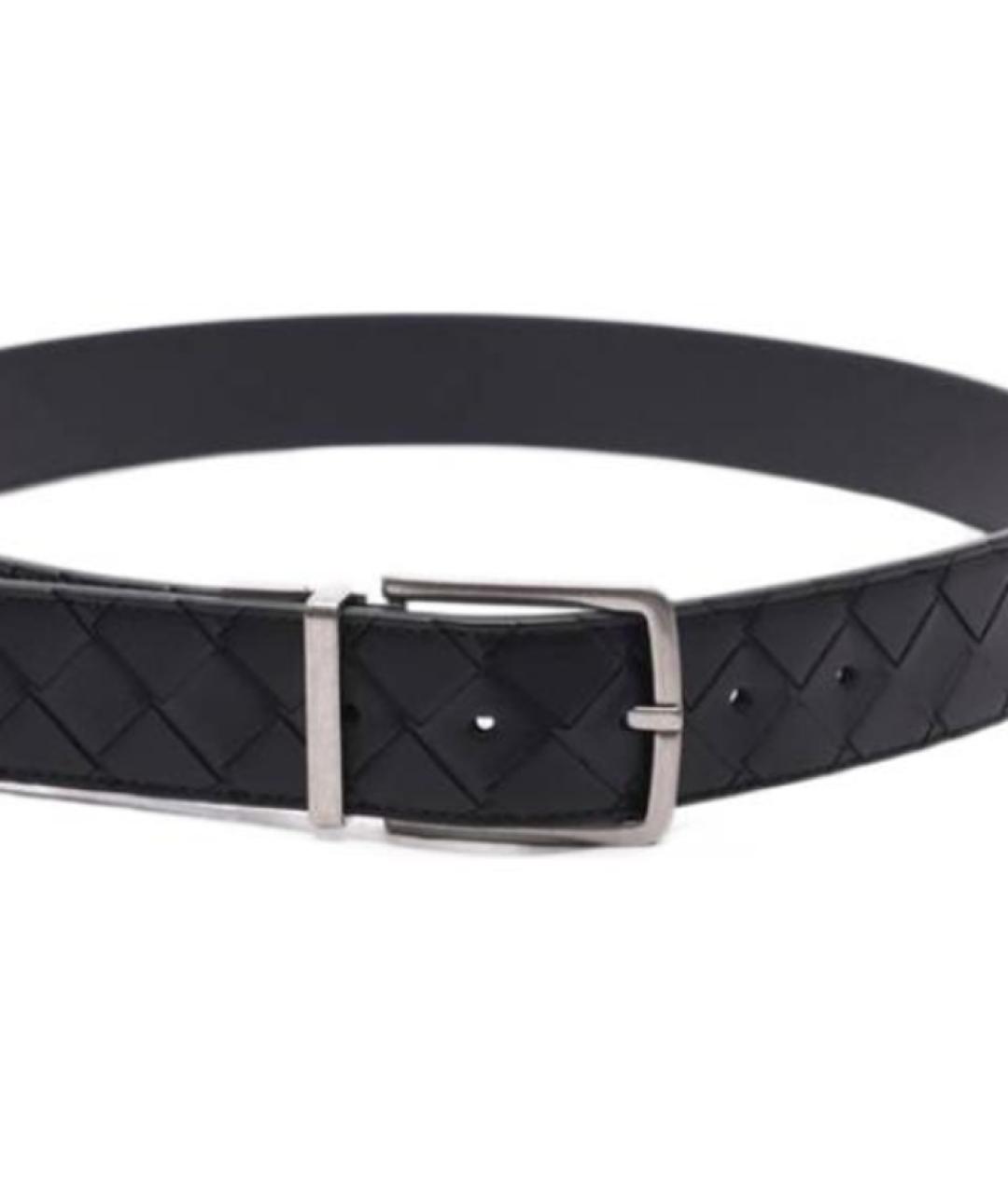 BOTTEGA VENETA Черный кожаный ремень, фото 3