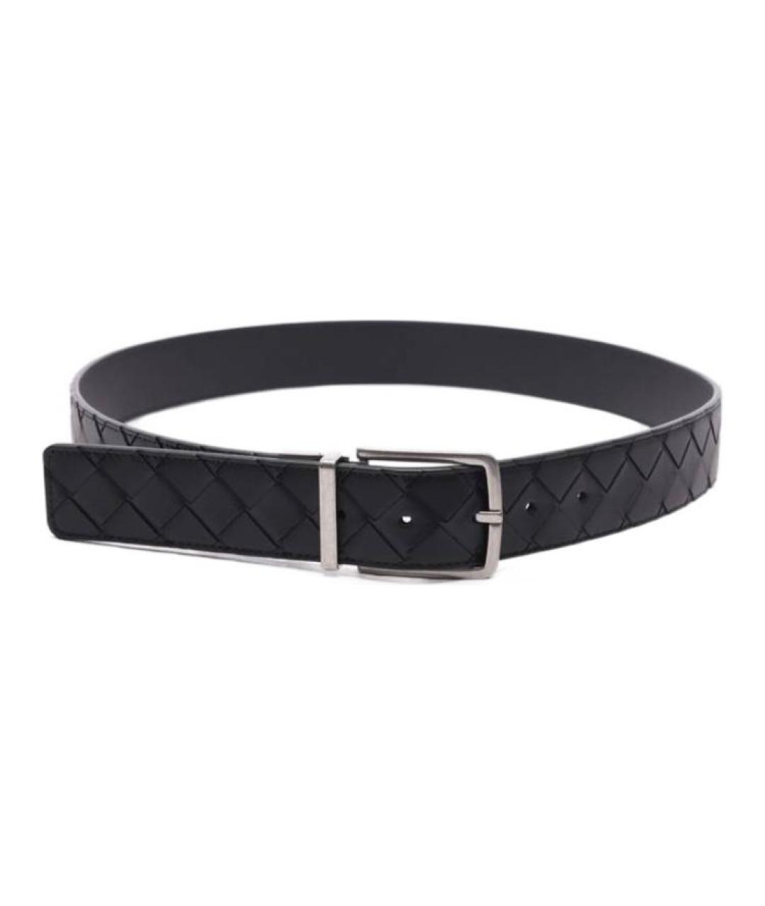 BOTTEGA VENETA Черный кожаный ремень, фото 1