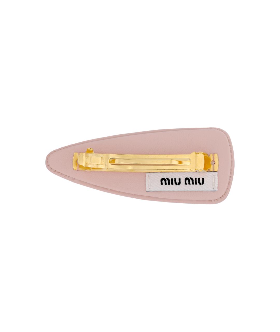 MIU MIU Розовая заколка, фото 2
