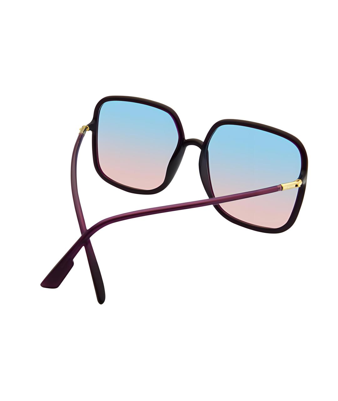 CHRISTIAN DIOR Фиолетовые металлические солнцезащитные очки, фото 4
