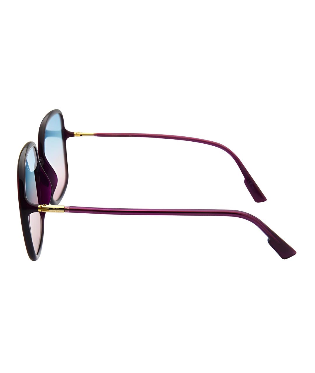 CHRISTIAN DIOR Фиолетовые металлические солнцезащитные очки, фото 3
