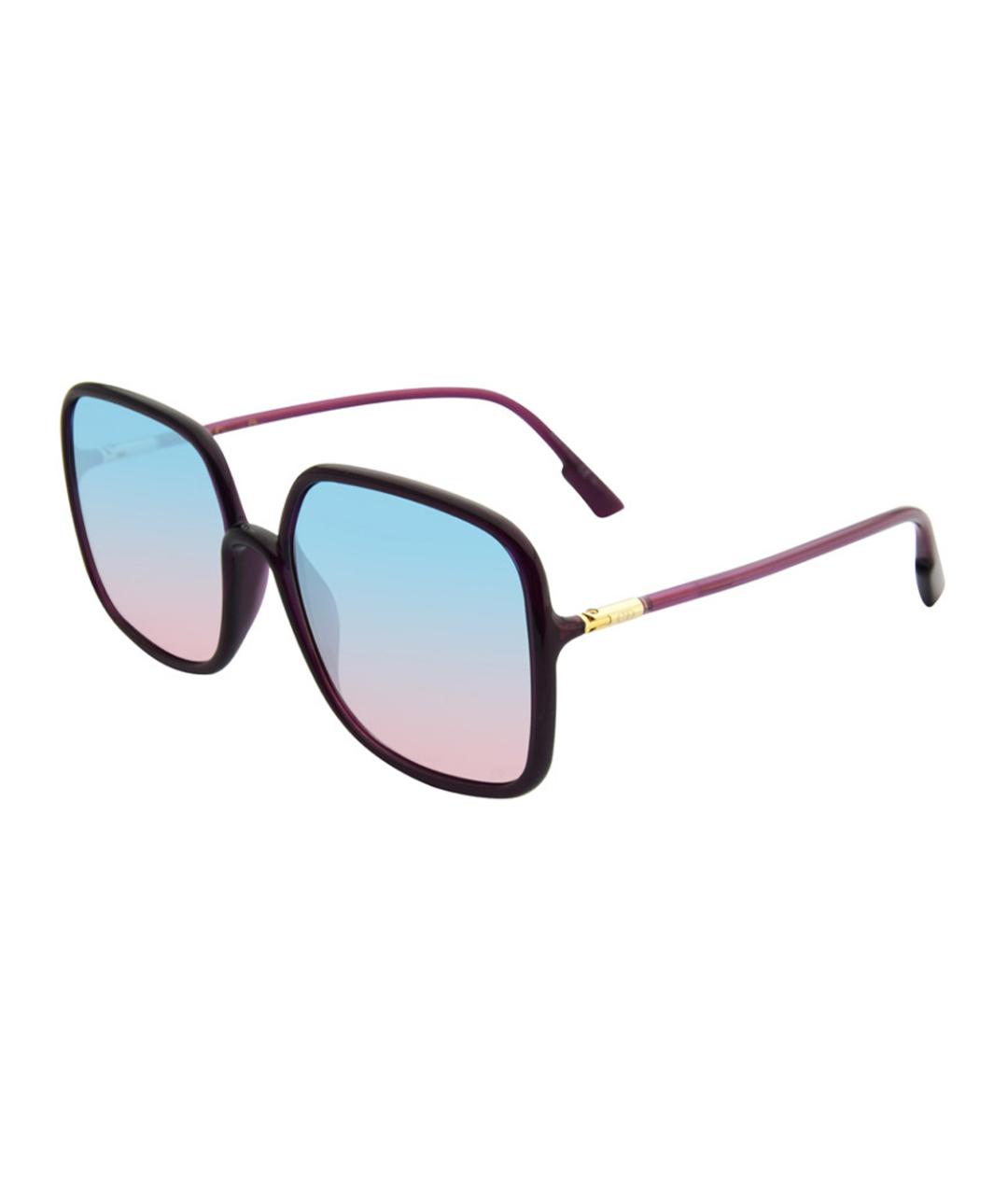 CHRISTIAN DIOR Фиолетовые металлические солнцезащитные очки, фото 1