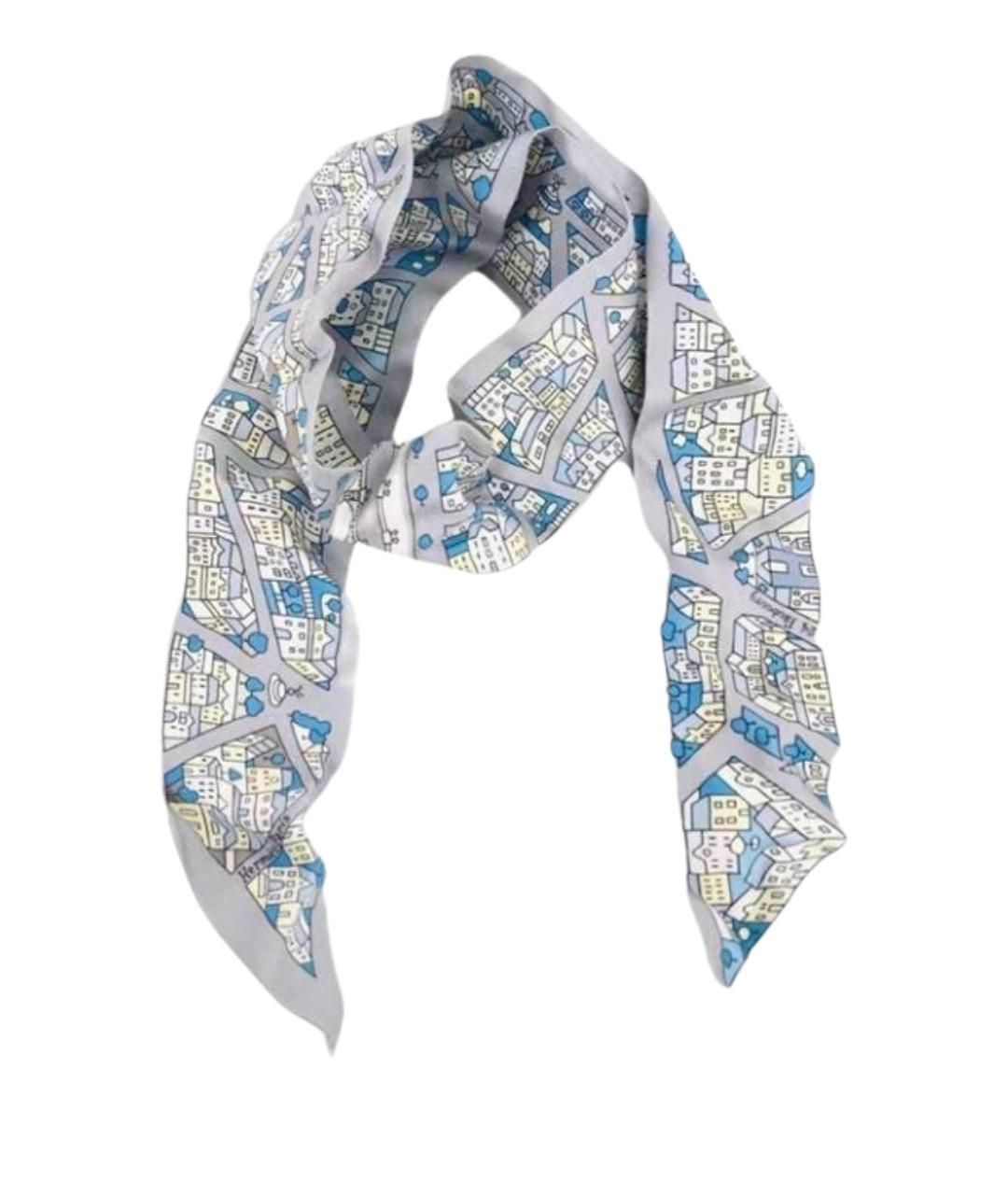 HERMES Серый шарф, фото 1