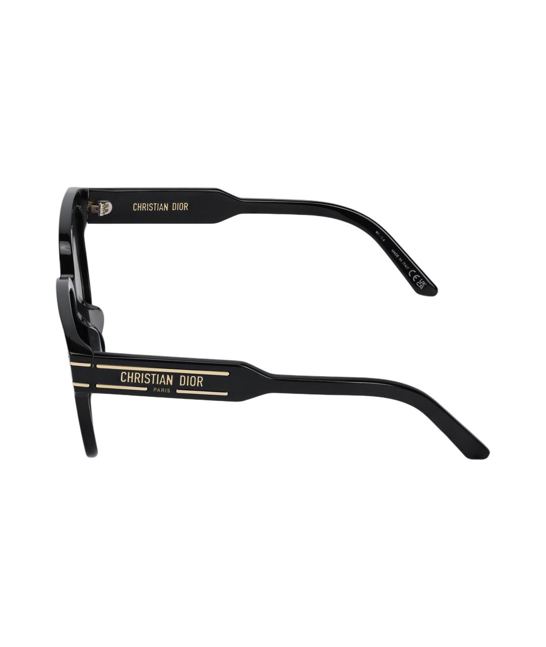 CHRISTIAN DIOR Черные пластиковые солнцезащитные очки, фото 3