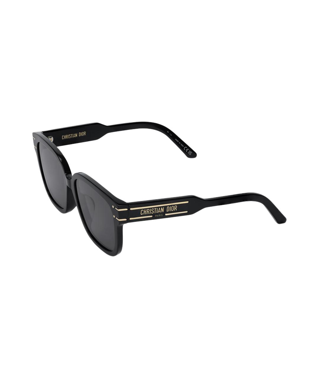 CHRISTIAN DIOR Черные пластиковые солнцезащитные очки, фото 1