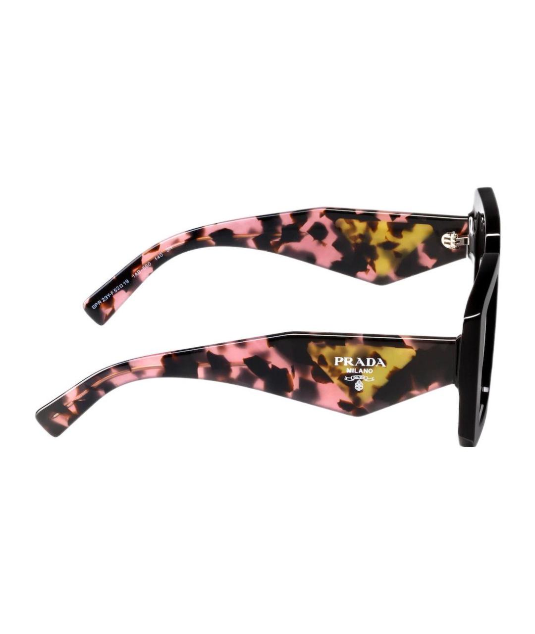 PRADA Черные пластиковые солнцезащитные очки, фото 3