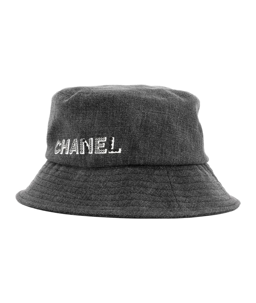 CHANEL Черная хлопковая панама, фото 1