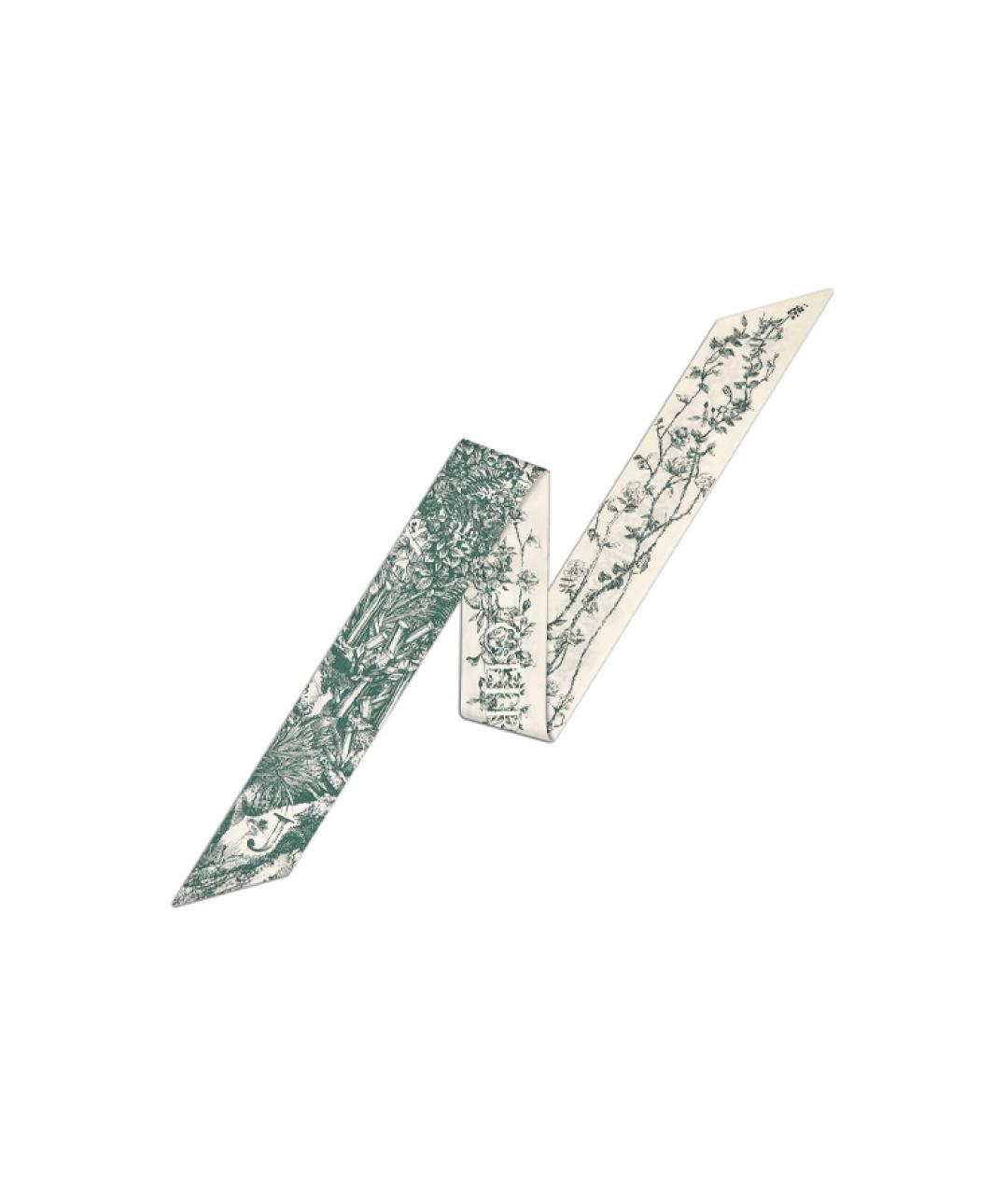 CHRISTIAN DIOR Зеленый шарф, фото 3