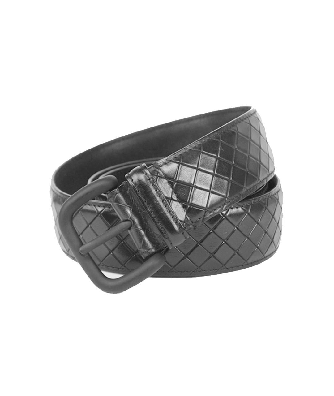 BOTTEGA VENETA Черный кожаный ремень, фото 2