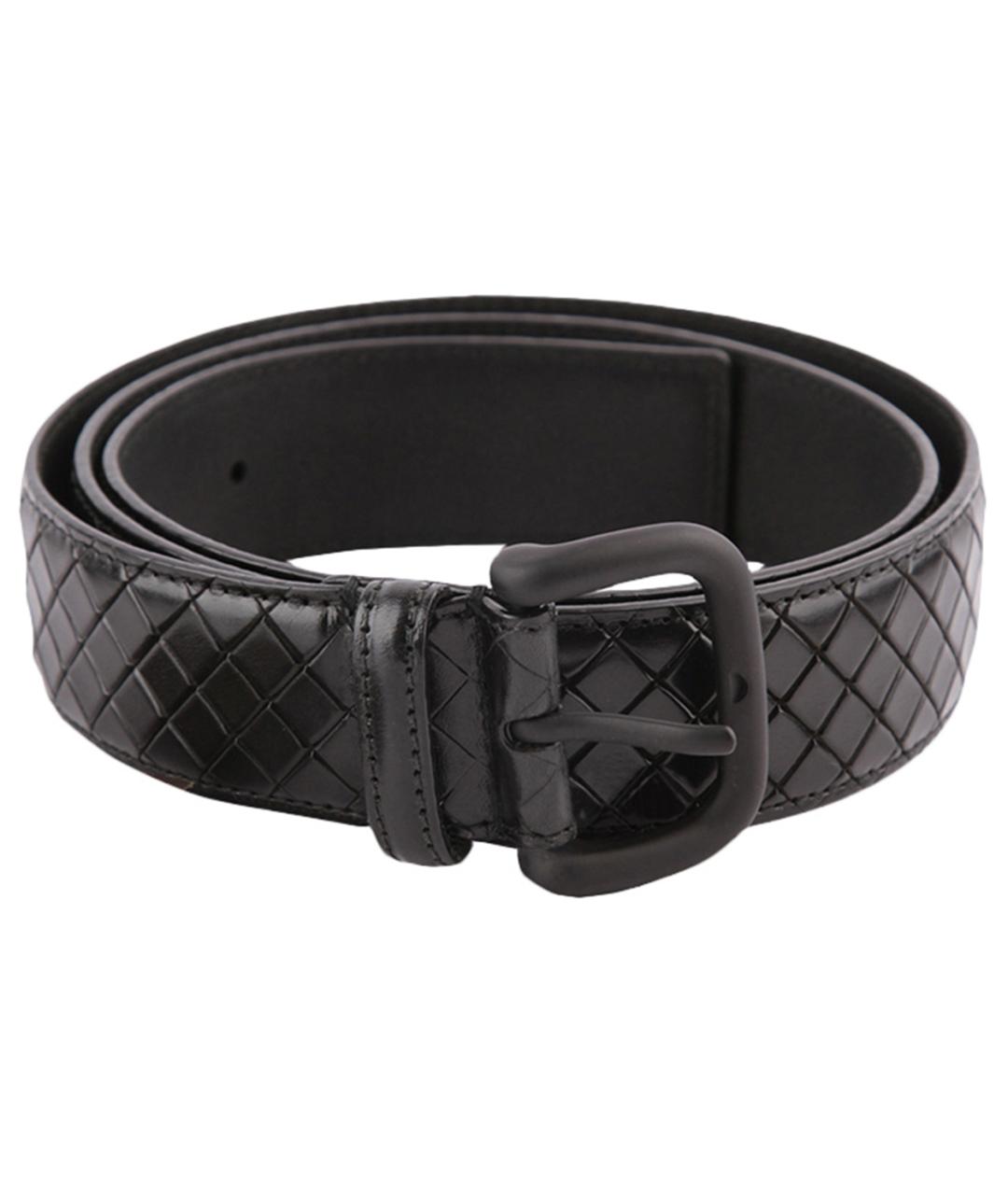 BOTTEGA VENETA Черный кожаный ремень, фото 1