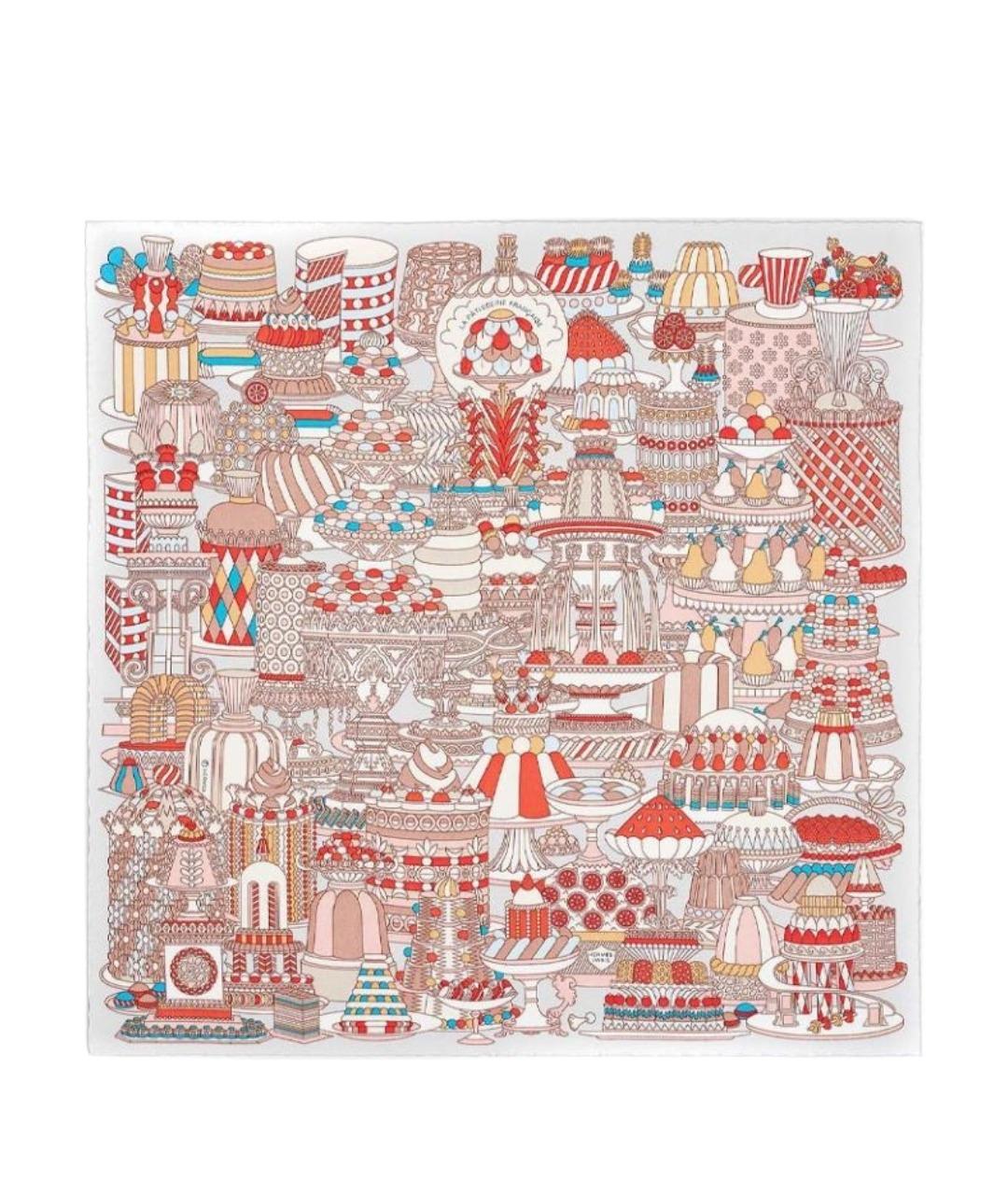 HERMES Красный шарф, фото 1