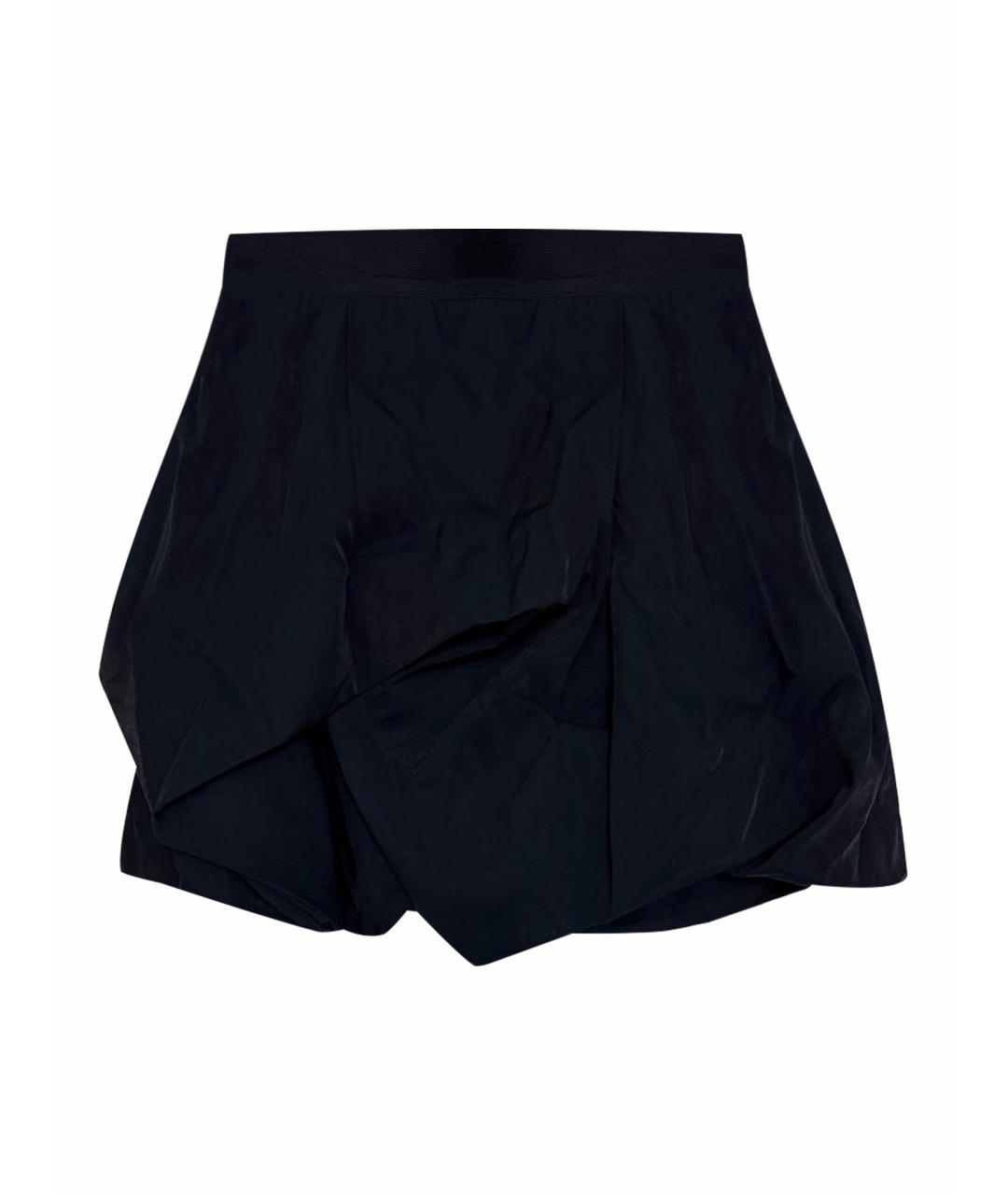 COS Темно-синяя полиэстеровая юбка мини, фото 1