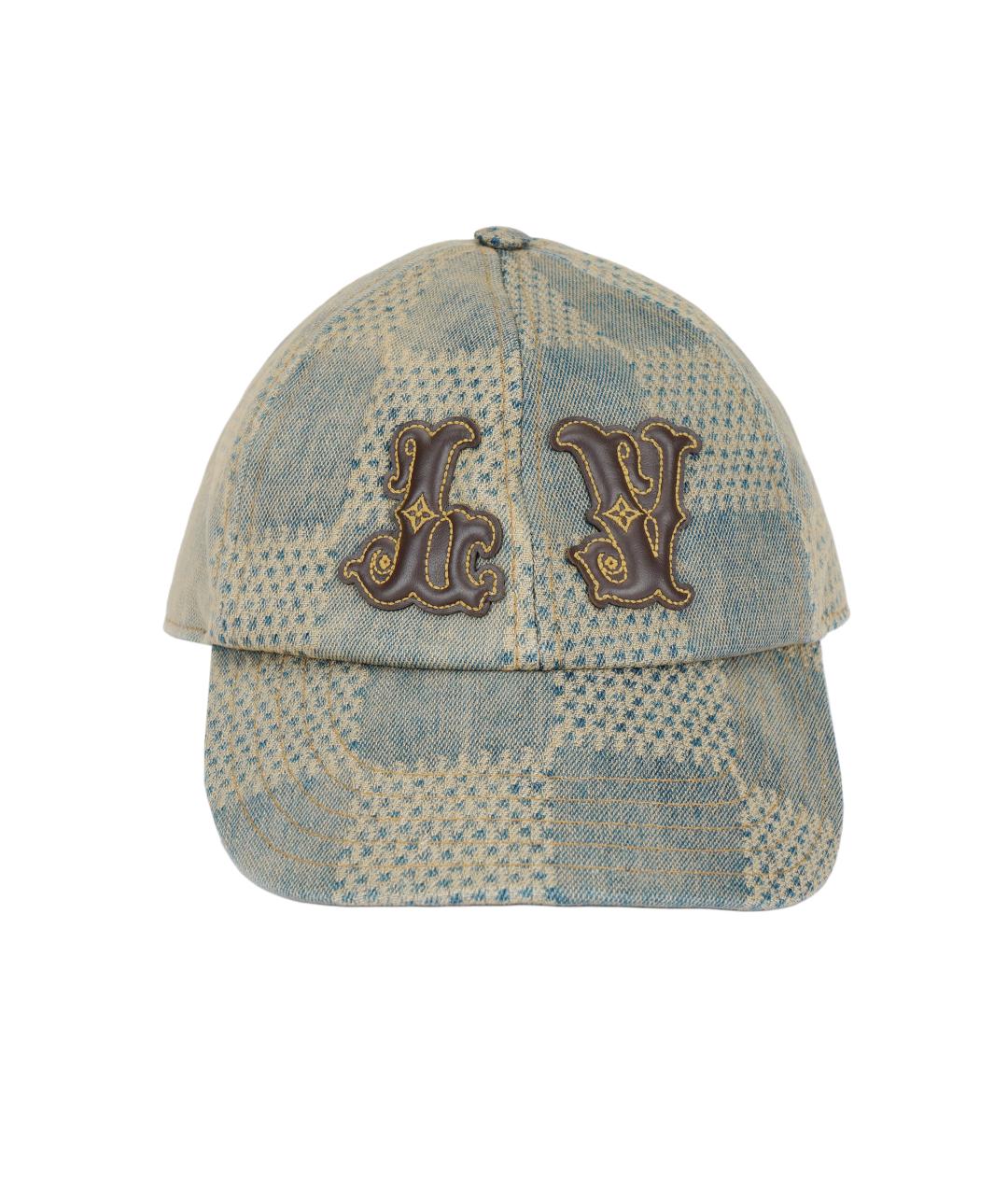 LOUIS VUITTON Голубая хлопковая кепка/бейсболка, фото 2